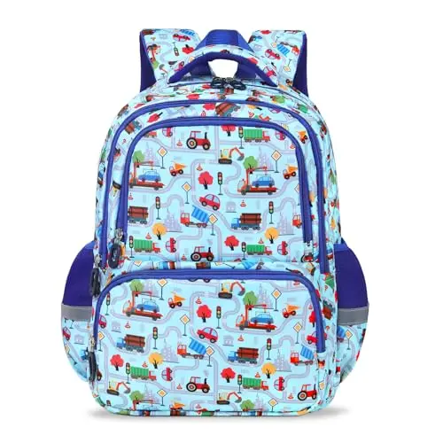 Schulrucksack für Teenager mit Brustgurt, leicht, groß, mit Reflexstreifen, für Schule und Reisen, Jungen, 6-12 Jahre