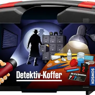 Kosmos Die DREI ??? Detektivkoffer – Spielzeug Set für Kinder ab 8 Jahre, mit Fingerabdruck-Pulver & Utensilien