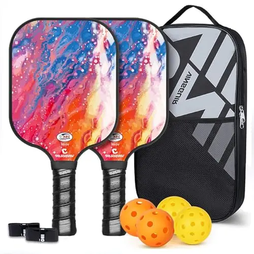 X-BLTU Pickleball Paddel Set mit 2 Schlägern, 4 Bällen, Tasche und Griffband - USAPA genehmigt für Anfänger