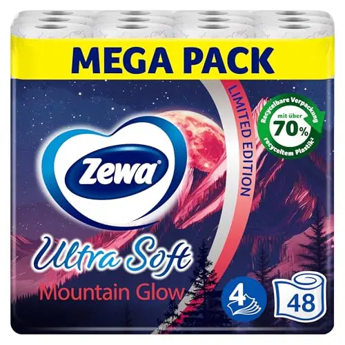 Zewa Ultra Soft Toilettenpapier, 3 x 16 Rollen, Limitierte Edition