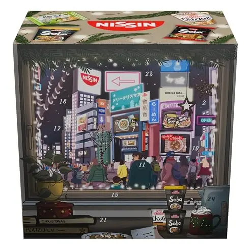 Nissin Adventskalender – 24 Sorten Instant-Nudeln, asiatische Wok- & Ramen-Styles