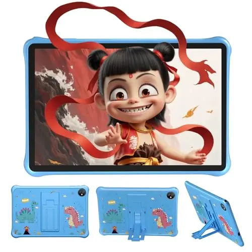 Blackview Tab30 Kids Tablet 10 Zoll, 6GB RAM, 64GB Speicher, Android 13, Lerntablett mit Kindersicherung, Blau