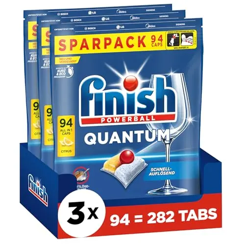 Finish Quantum Citrus Geschirrspültabs - Sparpack mit 282 Tabs