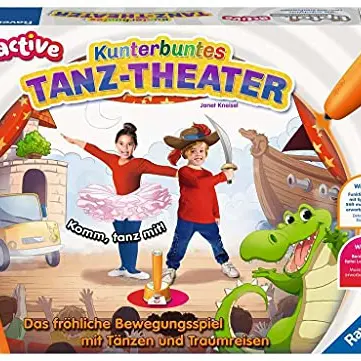 Ravensburger tiptoi Active Spiel Kunterbuntes Tanz-Theater, Bewegungsspiel ab 3 Jahren