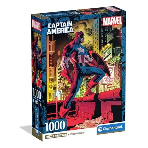 Clementoni Puzzle Captain America 500 Teile, Marvel, Geschenk für Erwachsene 14-99 Jahre