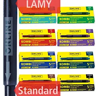 40x kompatible LAMY Patronen – bunte Universal Tintenpatronen für Füller & Stabilo