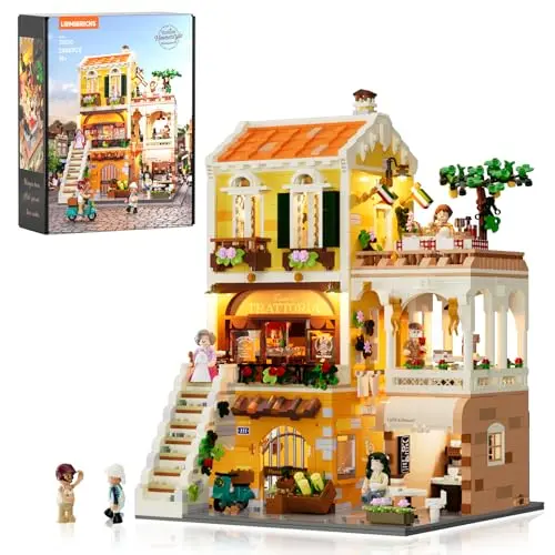 Lumibricks Italienisches Familienrestaurant mit Licht - Modular Building Pizzeria & Café, 2868 Teile
