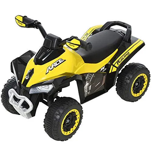 HOMCOM Rutschauto für Kinder, Gelb, für 18-36 Monate