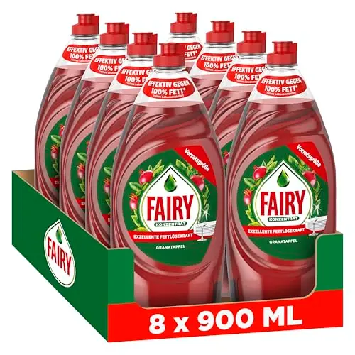 Fairy Ultra Granatapfel Handgeschirrspülmittel 8x900ml - Effektive Formel für sauberes Geschirr