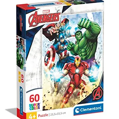 Clementoni Supercolor Puzzle Marvel Avengers - 60 Teile Kinderpuzzle für 5 Jahre und älter