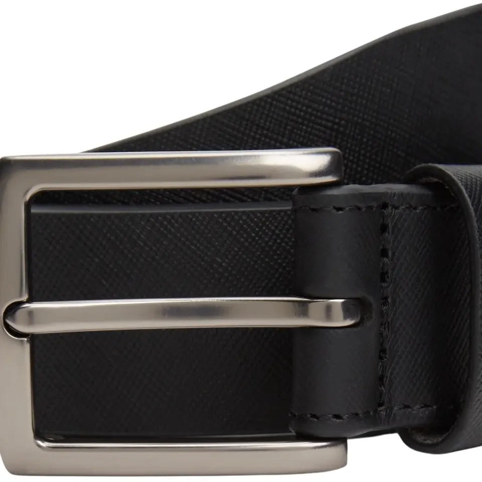Tommy Hilfiger Herren Gürtel Denton aus Leder, 3,5 cm, Schwarz, 80 cm