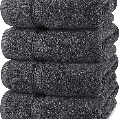 Utopia Towels - 4er-Pack Premium Badetücher, saugfähig und weich, Grau