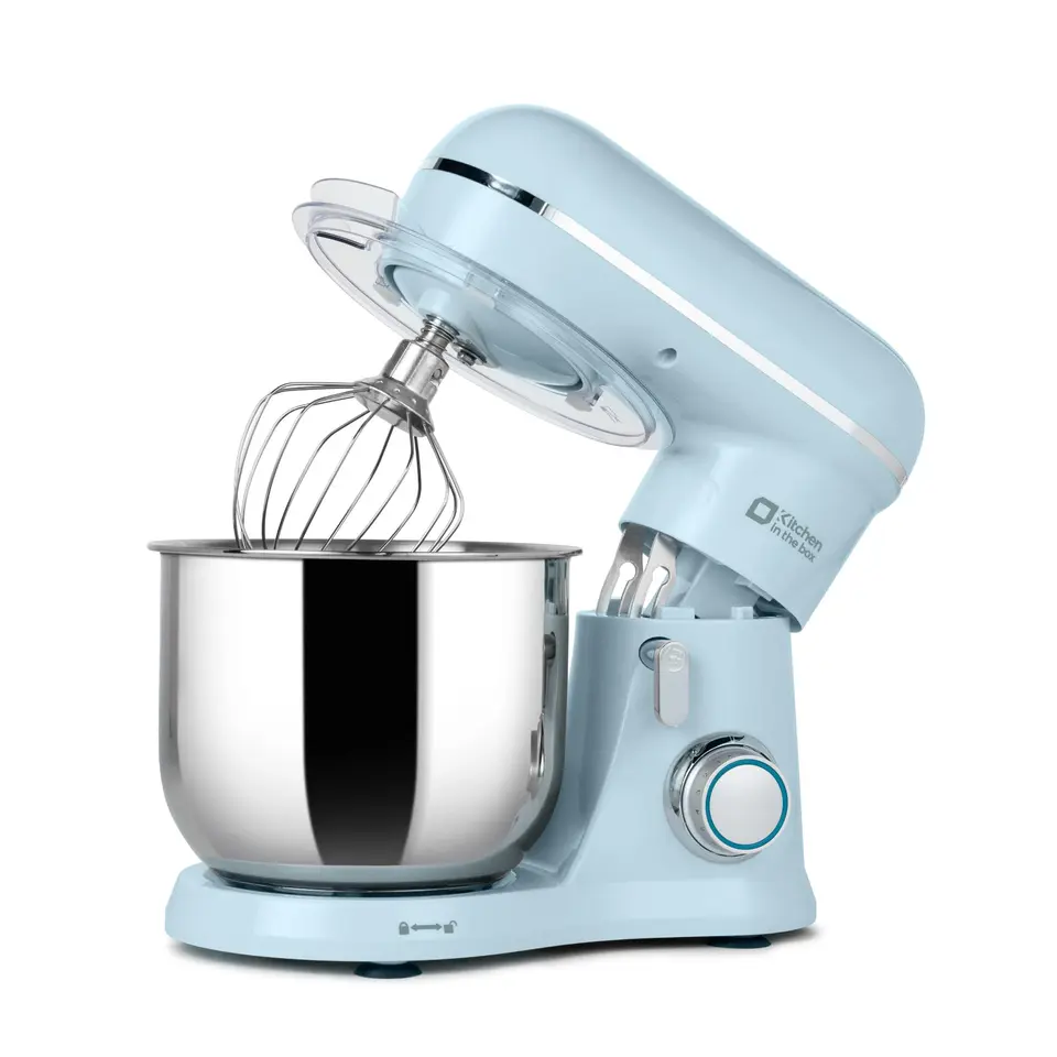 Kitchen in the box Kompakte Küchenmaschine 3,5 L mit 10 Geschwindigkeiten, leicht, ideal für kleine Küchen, Blau