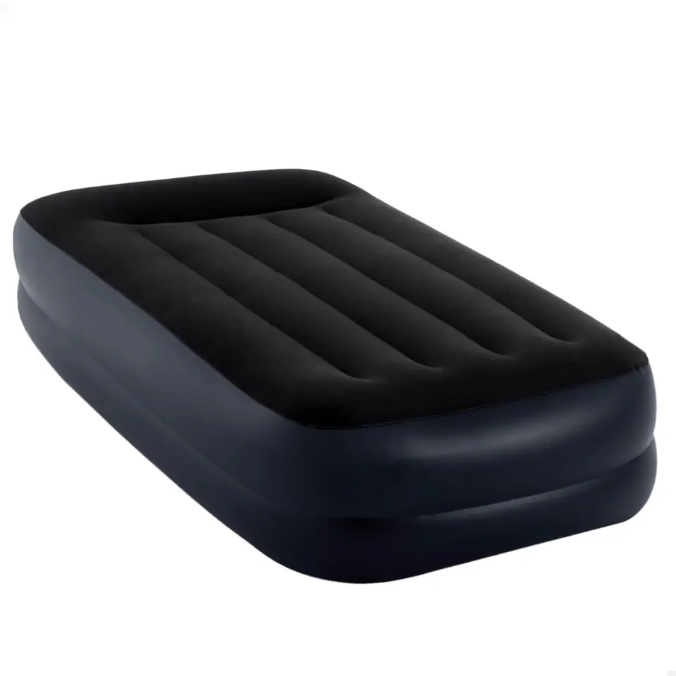 INTEX "Pillow Rest" Luftbett für 1 Person mit integrierter Elektropumpe, 191x99x42 cm, max. 136 kg, Camping Gästebett