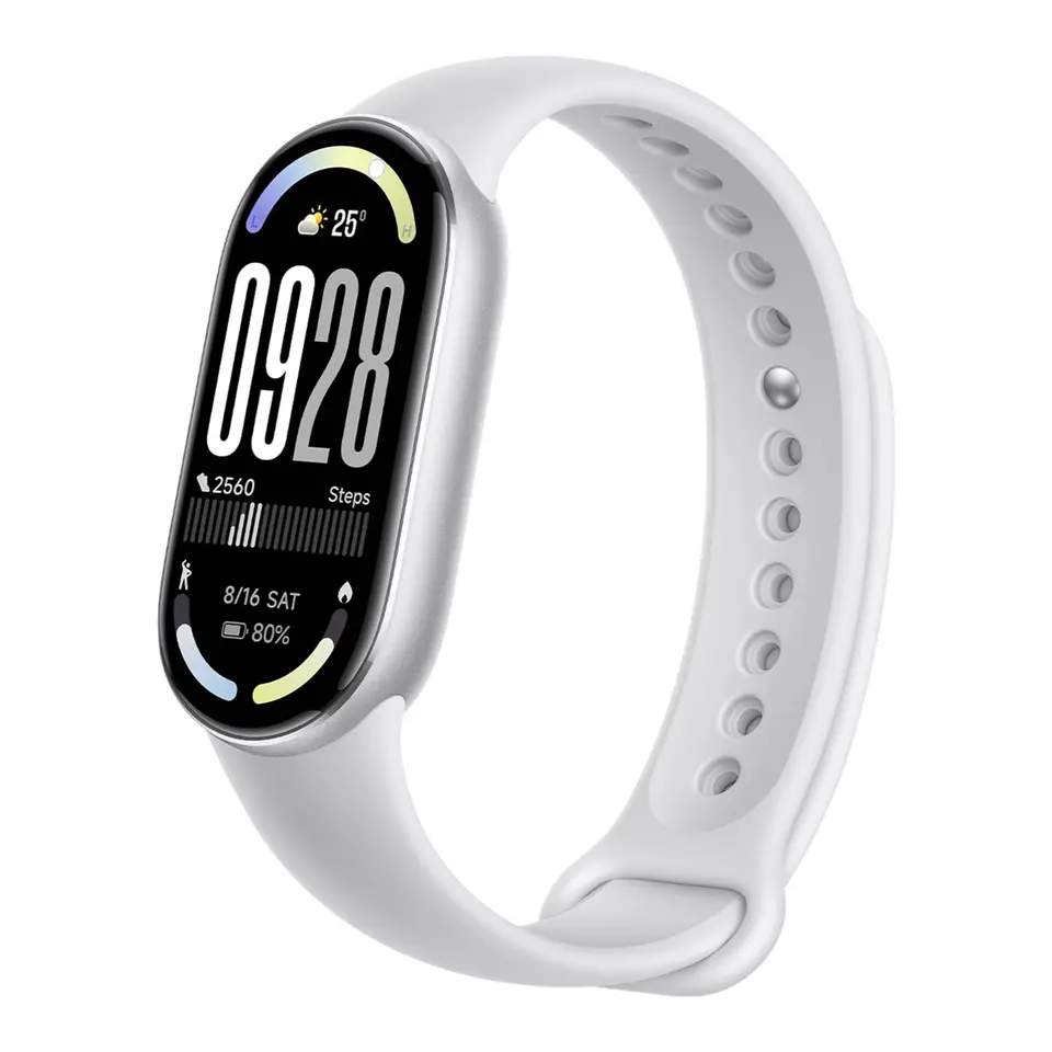 Xiaomi Smart Band 10, Fitness-Tracker mit 1,72" AMOLED, 21 Tage Akku, Wasserdicht 5ATM, SPO₂ & Herzfrequenz, Schlafüberwachung, 150+ Sportmodi, Silber