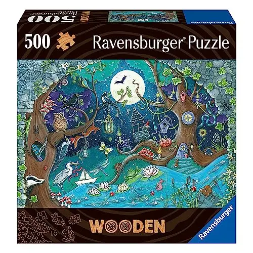 Ravensburger 500 Teile Holzpuzzle Fantasy Forest für Erwachsene und Jugendliche ab 14 Jahren