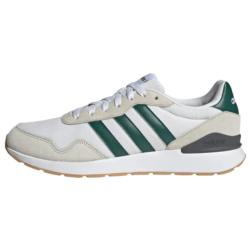 adidas Herren Run 60S 4.0 Schuhe, FTWR Weiß/Collegiate Grün/Grau One, 43 1/3 EU