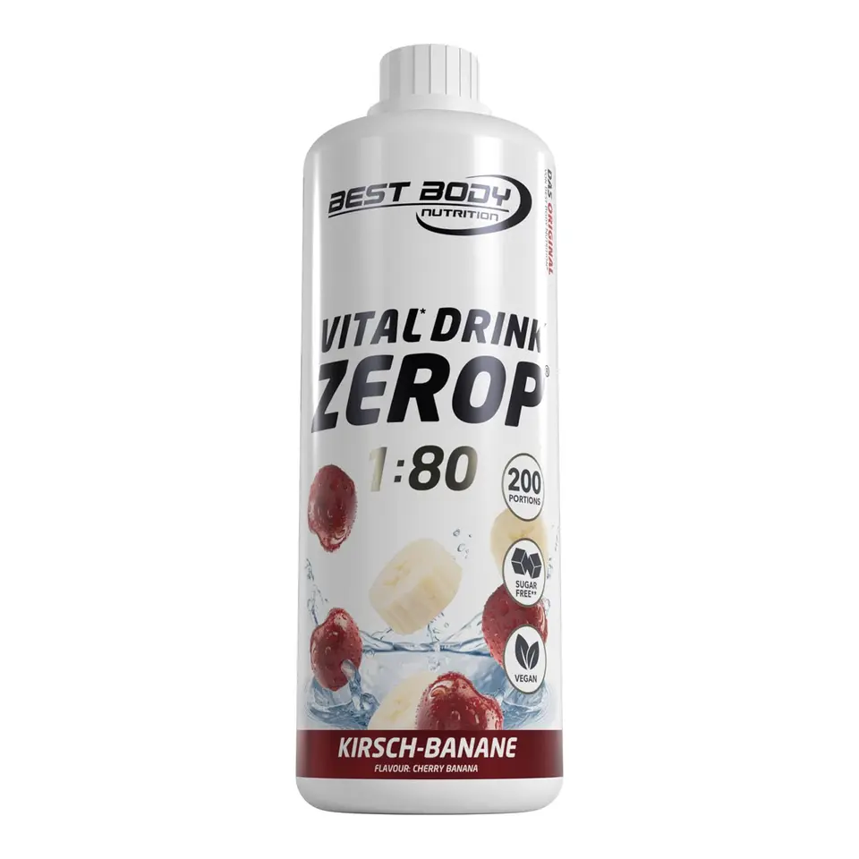 Best Body Nutrition Vital Drink Cherry-Banana 1000ml - Intra- & Post-Workout