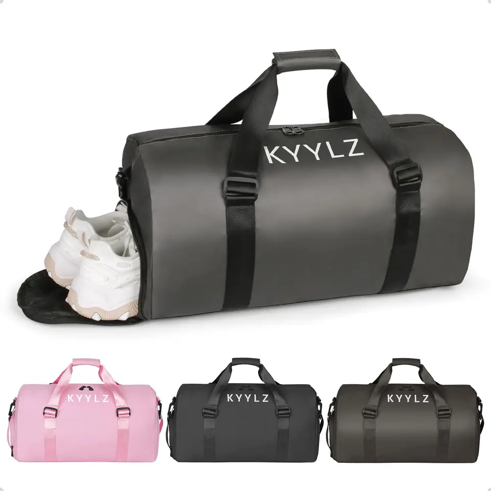 KYYLZ Sporttasche Damen, 28L Reisetasche Herren, Schwimmtasche Kinder, Gym Bag mit Schuh- und Nassfach, Wasserdicht, Fitness und Weekender