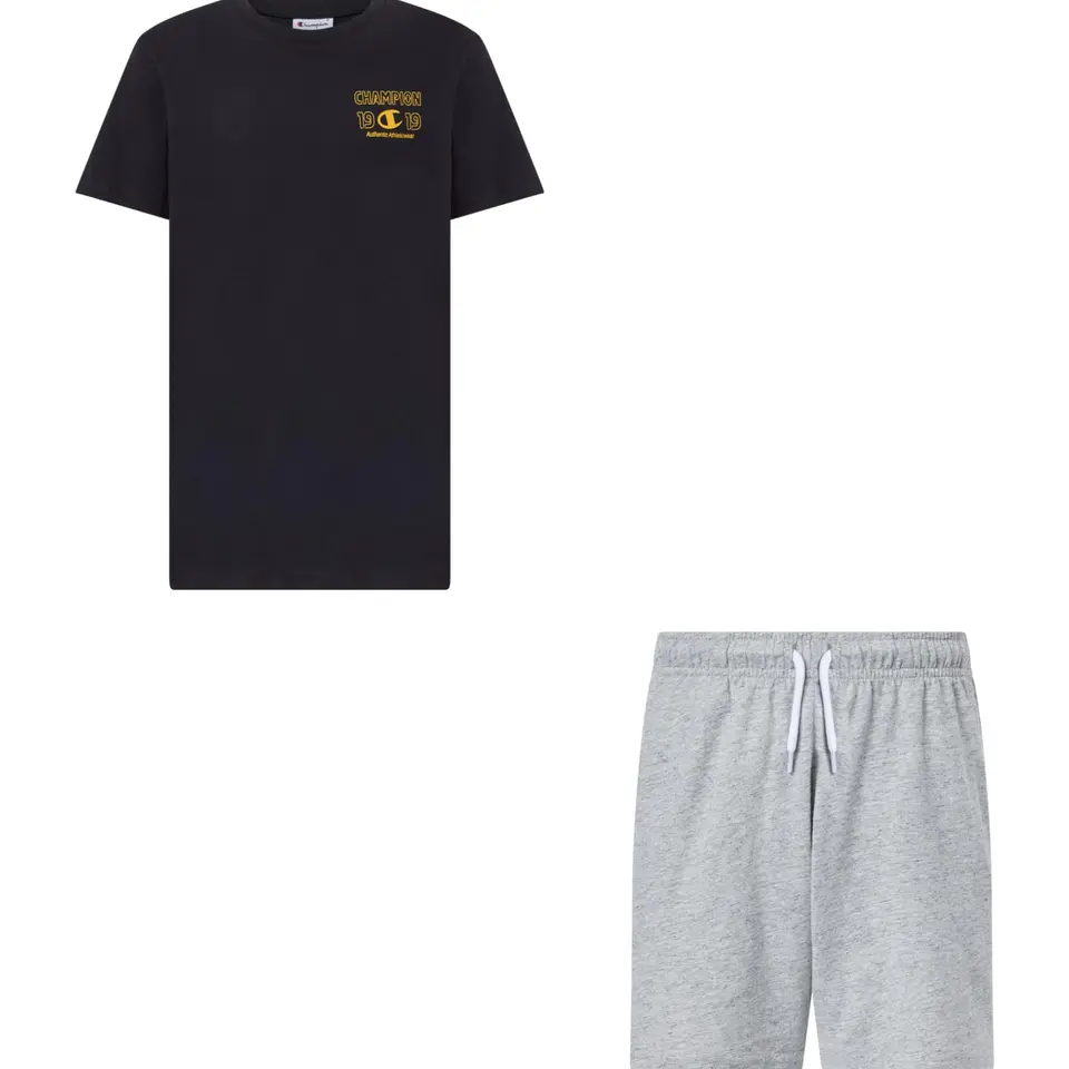 Champion Jungen-Set mit Logo in Schwarz