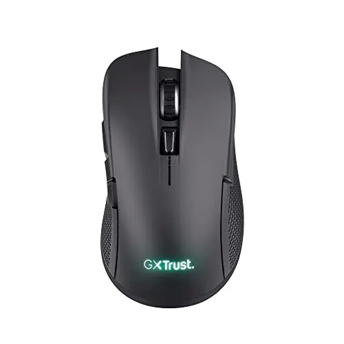 Trust Gaming GXT 923 Ybar Kabellose Gaming-Maus, 50 Stunden Akku, 200-7200 DPI, Schwarz