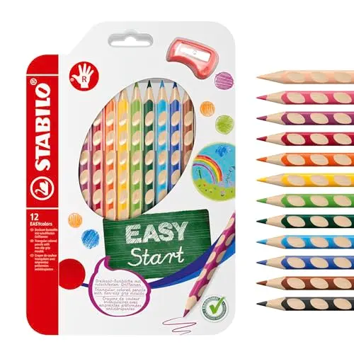 STABILO Ergonomischer dicker Buntstift für Rechtshänder - EASYcolors