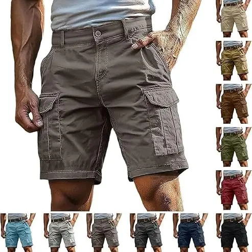 Herren Cargoshorts, kurze Sommer Shorts mit Taschen, sportlich, klassisch, für Outdoor und Freizeit