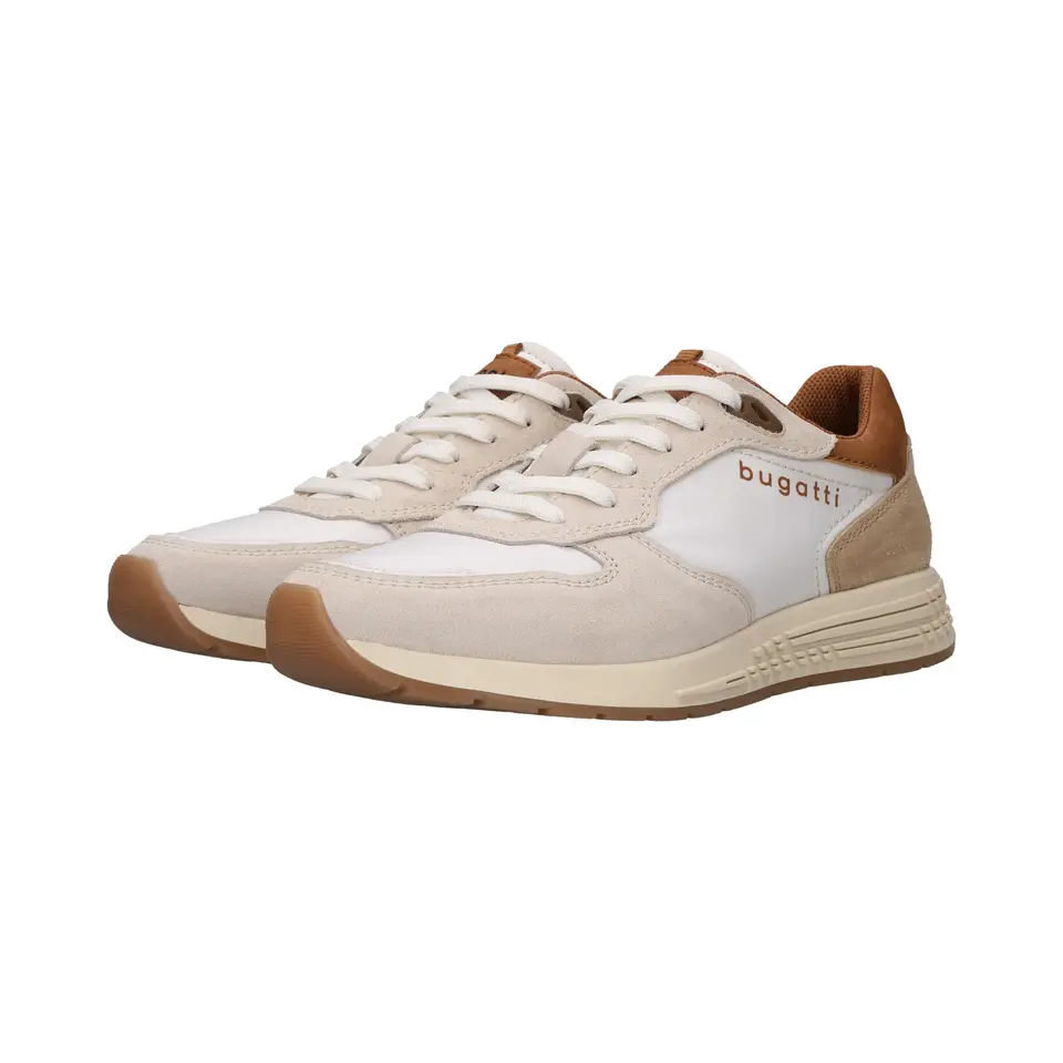 bugatti Herren Sneaker 43 in Offwhite/White