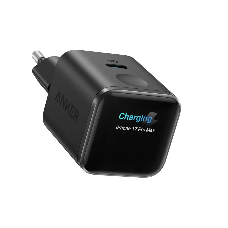Anker Nano 45W USB C Ladegerät mit Display & Smart Recognition - Kompaktes GaN Schnellladegerät für iPhone 17/16/15, iPad, MacBook