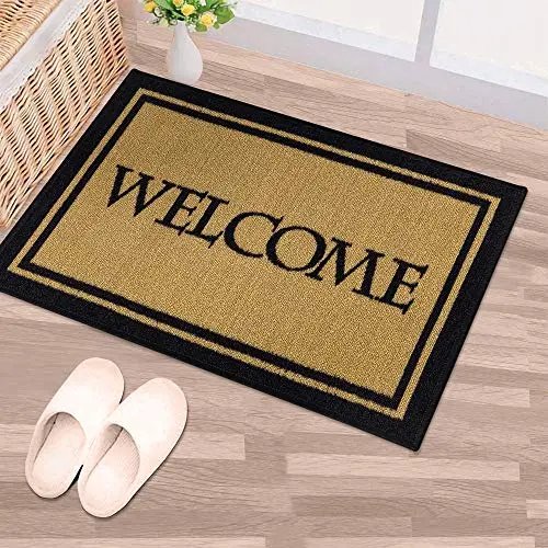 Ottomanson rechteckige Fußmatte 'Welcome' 51 x 76 cm, Beige