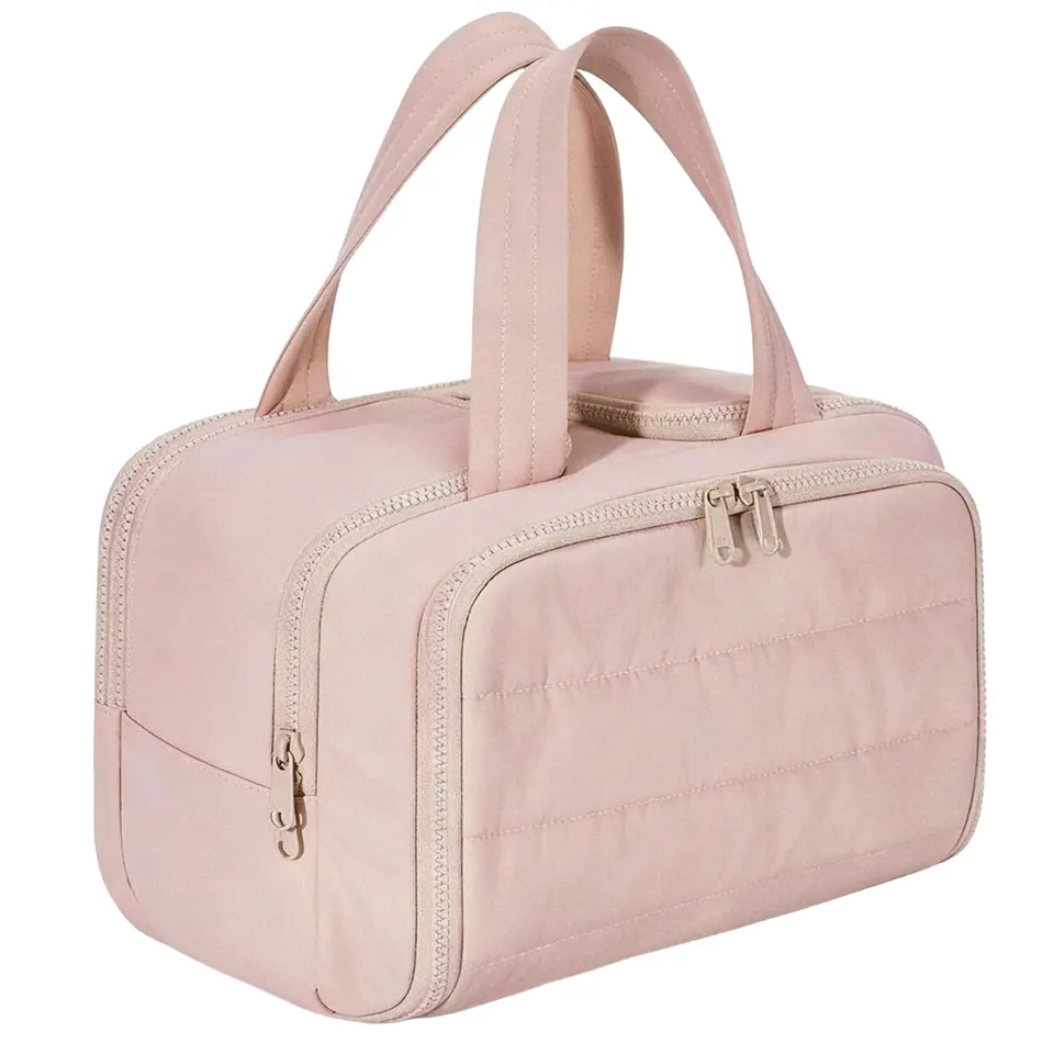 Reise Kulturtasche Damen mit 4 Fächern, wasserdicht, ideal für Kosmetik, Make-up & Pflege im Urlaub