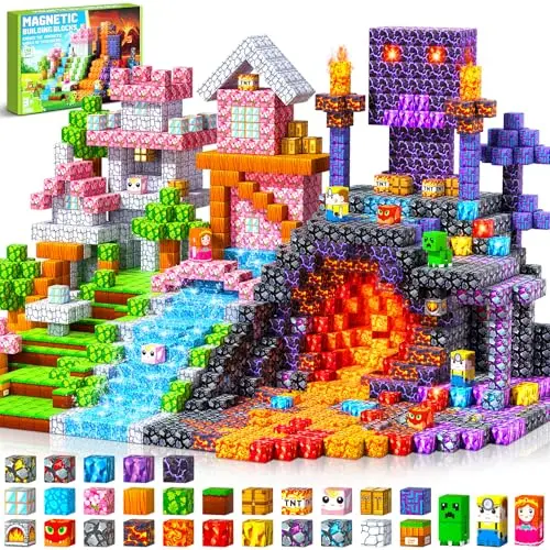 LUVTOY Magnetische Bausteine - 150 Teile für Kinder ab 3 Jahre, Spielzeug für Jungen und Mädchen