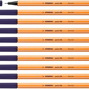 STABILO Fineliner point 88 - 10er Pack - Nachtblau