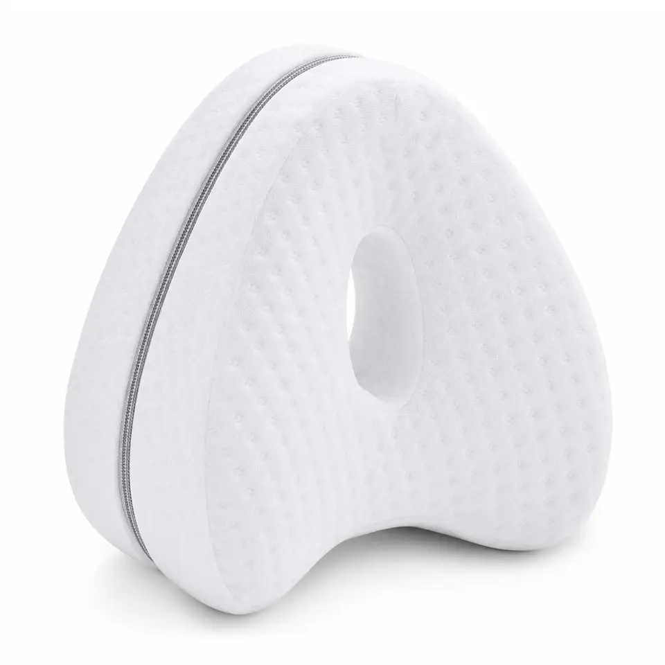 LAPONO Kniekissen für Seitenschläfer, orthopädisches Memory Foam Beinkissen, Lagerungskissen für Beine & Hüfte, abnehmbarer Bezug