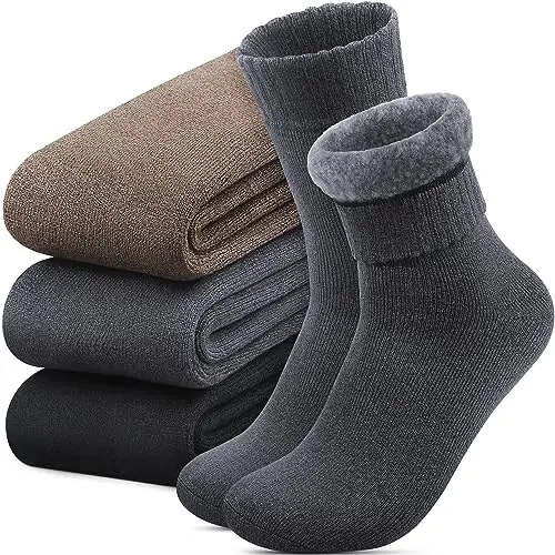 Reamphy Thermosocken für Herren, warme und atmungsaktive Wintersocken, Größe 39-46