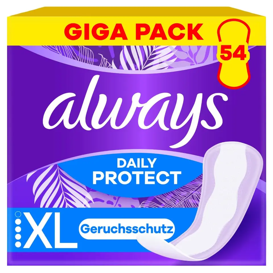 always Slipeinlage Daily Protect Extra Long mit leichtem Duft 54 Stück
