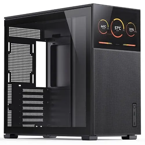 Jonsbo D41 MESH ATX Gehäuse mit gehärtetem Glas, Schwarz