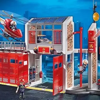 PLAYMOBIL City Action 9462 Große Feuerwache mit Sound, Ab 5 Jahren