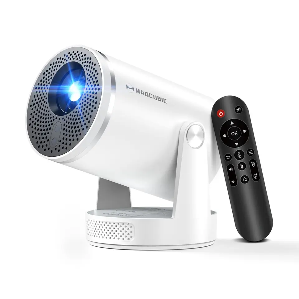 Magcubic Mini Beamer 4K HY320pro mit 1080p, 400 ANSI, 10.000:1 Kontrast, automatische Trapezkorrektur, WLAN 6 & BT 5.4 für Zuhause, Garten & Büro