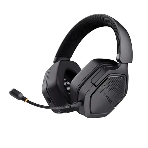 Trust GXT 1493 Ravox Wireless Gaming Headset für PS5, PS4, Switch, PC, Xbox, Mobil - Kabellose Over-Ear Kopfhörer, Schwarz