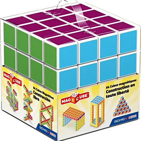Geomag MAGICUBE 64 Teile - Magnetische Bausteine für Kinder ab 1 Jahr - Bildungsspielzeug