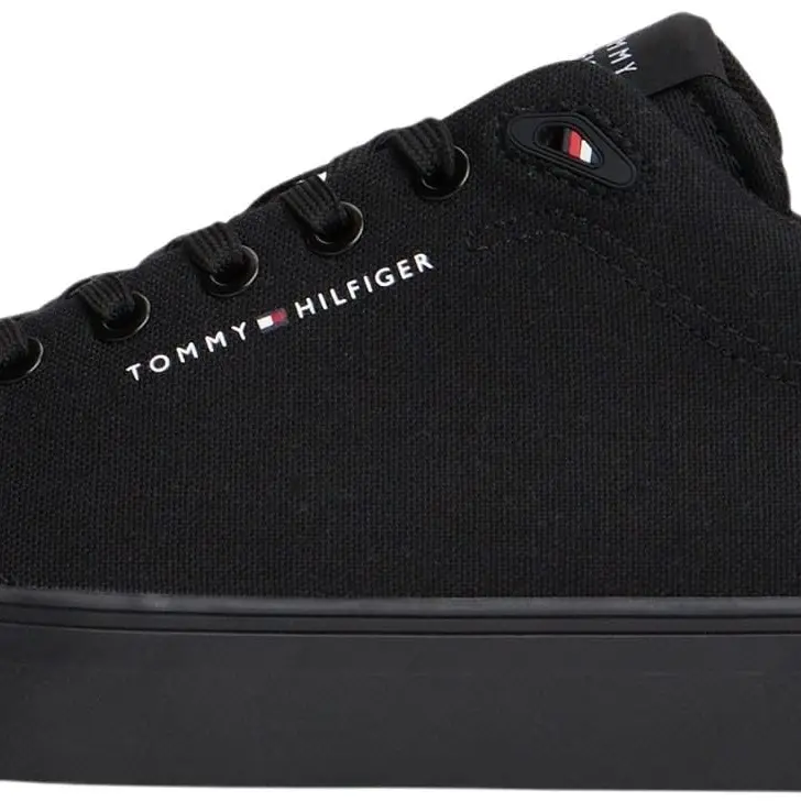 Tommy Hilfiger Herren Low Top Sneaker Harlem, Schwarz, 42