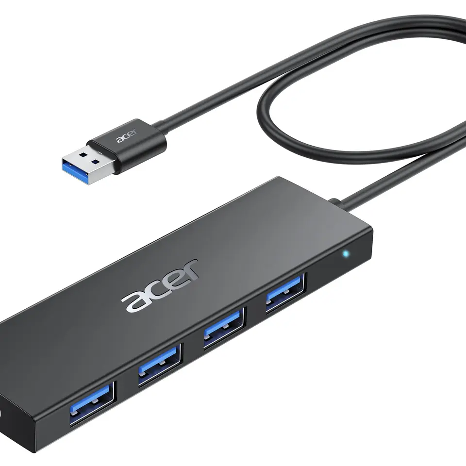 Acer USB 3.0 Hub mit USB-C-Stromversorgung, Ultra Slim, 4xTyp-A