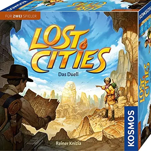KOSMOS Lost Cities - Das Duell, spannendes Abenteuer-Brettspiel für 2 Personen ab 10 Jahren