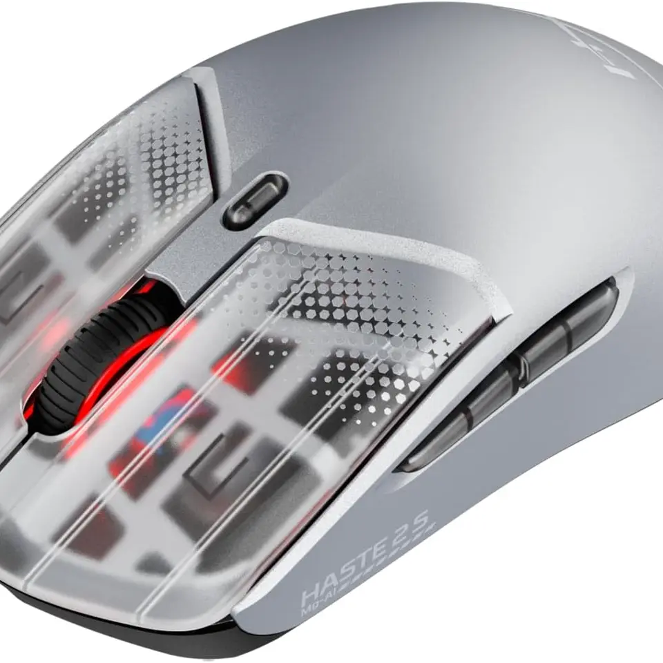HyperX Pulsefire Haste 2 Wireless Gaming-Maus, Leicht, 64 g, 120h Akku, Silber