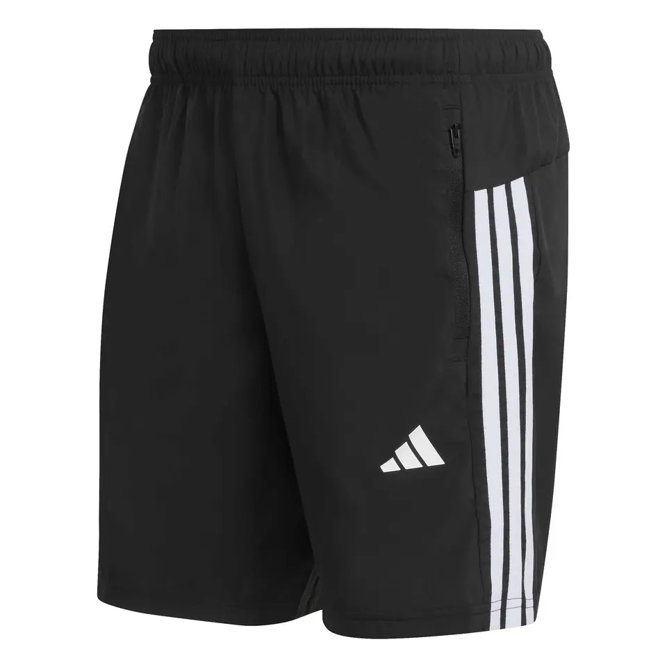 adidas Herren Workout Essentials 3-Stripes Woven Short, 7 Zoll, Schwarz/Weiß, S