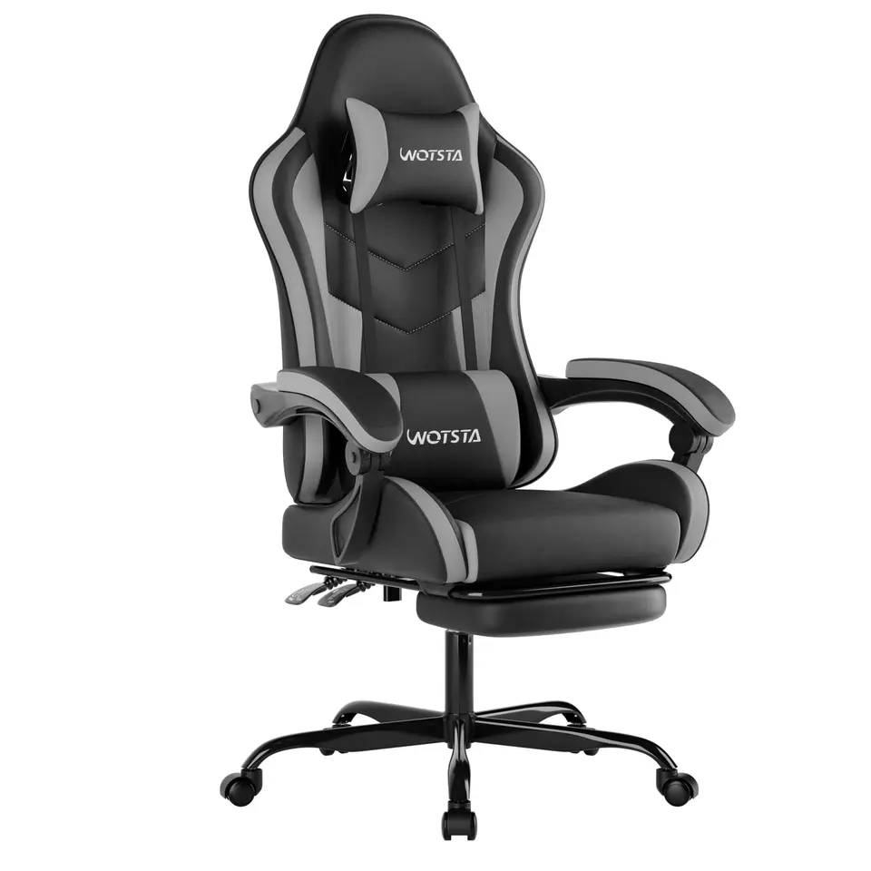 WOTSTA Gaming Stuhl mit Fußstütze – Ergonomischer Computerstuhl