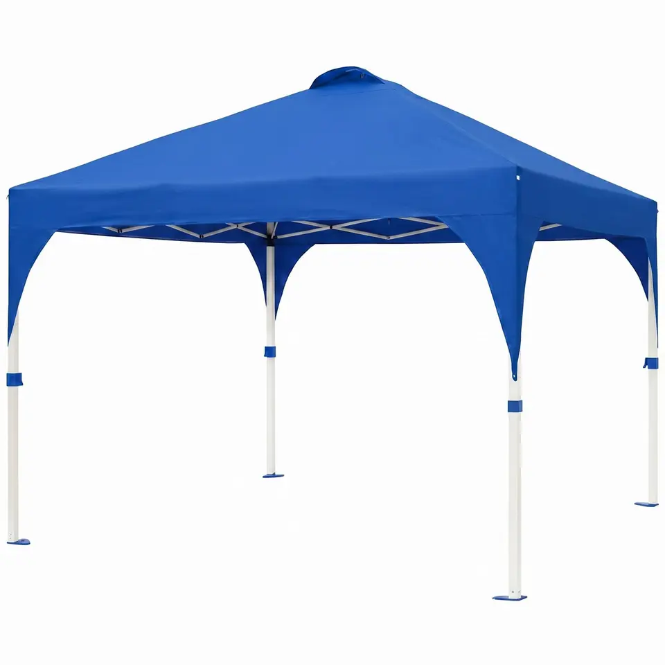 GarveeHome Pop Up Pavillon 3x3m, wasserdicht, stabil, UV-Schutz 50+, höhenverstellbar 260-280cm, Blau