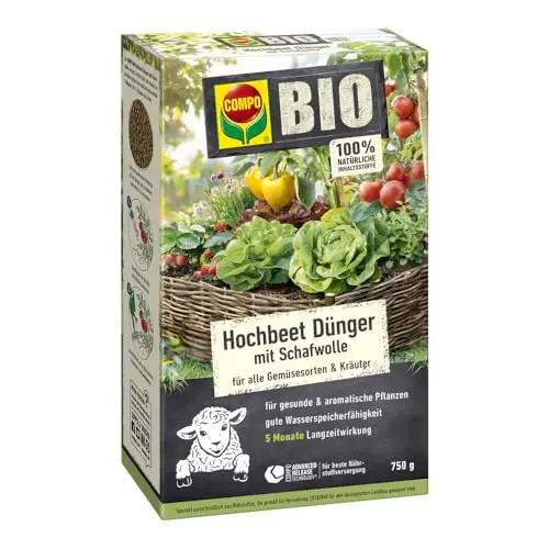 COMPO Bio Hochbeet-Dünger mit Schafwolle, 750 g