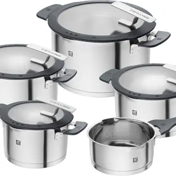 ZWILLING Simplify Kochtopfset, Edelstahl, Silber-Schwarz